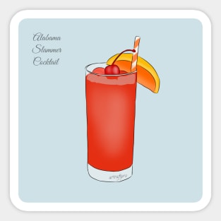 Alabama Slammer Cocktail Summer Drink Sticker